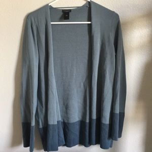 Ann Taylor Factory Two-Tone Cardigan